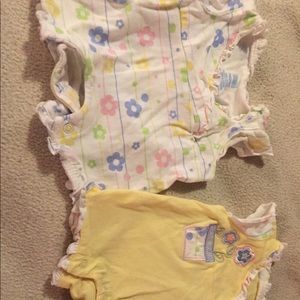 Set of two preemie short outfits